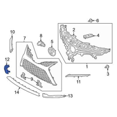 Кузов Накладка бампера переднього нижня RH Camry 21- XV70 нова 5312306190 GK parts toyota(р)