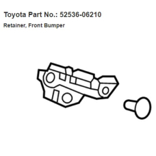 Кузов Кріплення переднього бампера LH Camry XV70 нова 5253606210 GK parts Toyota(р)