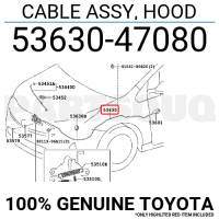 Кузов Трос открытия замка капота XW нова 5363047080 TOYOTA Toyota(р)
