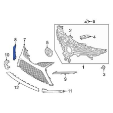 Кузов Накладка бампера переднього під фарой RH Camry  21- XV70 нова 5271206200 GK parts Toyota(р)