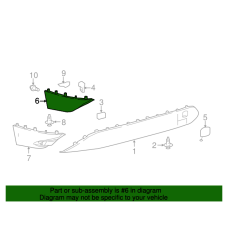 Кузов Накладка заднього бампера RH Prius 2016-2019 XW нова 5256547900 GK parts Toyota(р)