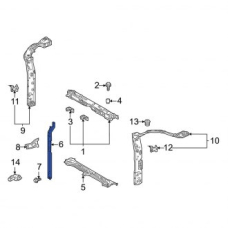 Кузов Кронштейн кріплення замка капота Highlander 20- Highlander нова 532170E080 GK parts Toyota(р)