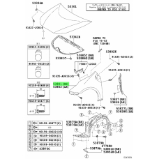 Кузов Крило переднє RH Prius 15-22 XW нова 5380147080 GK parts Toyota(р)