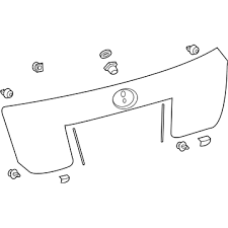 Кузов Накладка на ляду Prius 2016-201 black XW нова 7680147110-A0 GK parts Toyota(р)