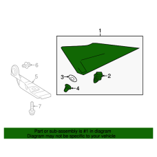 Кузов Заглушка крила задня LH COVER ASSY, PLASTIC LH XW нова 6250647012 TOYOTA Toyota(р)