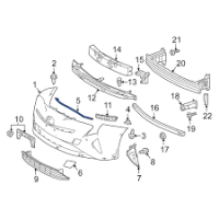 Кузов Резинка на бампер Toyota XW нова 5339547040 GK parts Toyota(р)