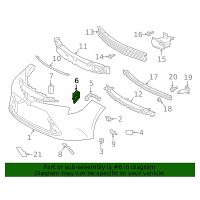 Кузов Кріплення переднього бампера 2020-2022 Toyota Corolla RH xv50 нова 1656237040 GK parts Toyota(р)
