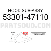 Кузов Капот Prius 15-22 XW нова 5330147110 GK parts Toyota(р)