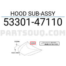 Кузов Капот Prius 15-22 XW нова 5330147110 GK parts Toyota(р)