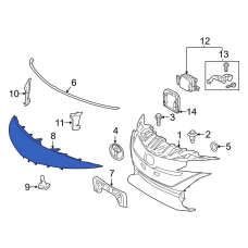 Кузов Накладка бампера переднього верхня Prius/Prime PRIME нова 5211147900 GK parts Toyota(р)