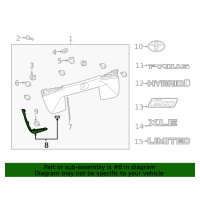 Кузов Молдінг задні двері 2018-2022 MOULDING Back Door RH XW нова 7681547030 TOYOTA Toyota(р)