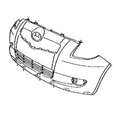 Кузов Бампер передній prius c and aqua prius c and aqua нова 5211952980 GK parts Toyota(р)