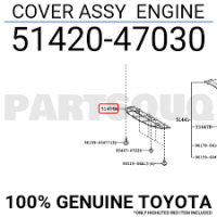 Кузов Захист двигуна №2 Prius XW нова 5142047030 GK parts Toyota(р)