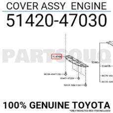 Кузов Захист двигуна №2 Prius XW нова 5142047030 GK parts Toyota(р)