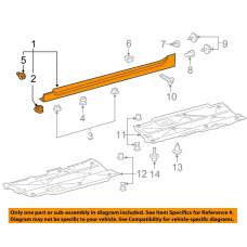 Кузов Накладка порога,2016-2022 RH XW Б/У 7585047910 TOYOTA Toyota(р)