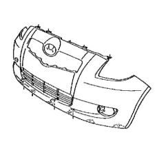 Кузов Бампер передній Prius V Prius V нова 5211947949 GK parts Toyota(р)