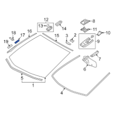 Кузов Кліпса молдинга лобового 2016-2022 XW нова 7554647010 TOYOTA Toyota(р)