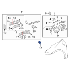 Кузов Кронштейн переднього крила  LH XW нова 5383647050 TOYOTA Toyota(р)