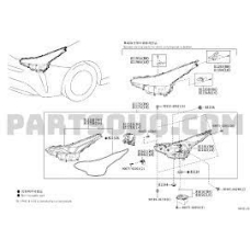 Електрика Світло Лінза 2015-2018 RH аналог head lamp lense XW нова 8113147701 GK parts Toyota(р)